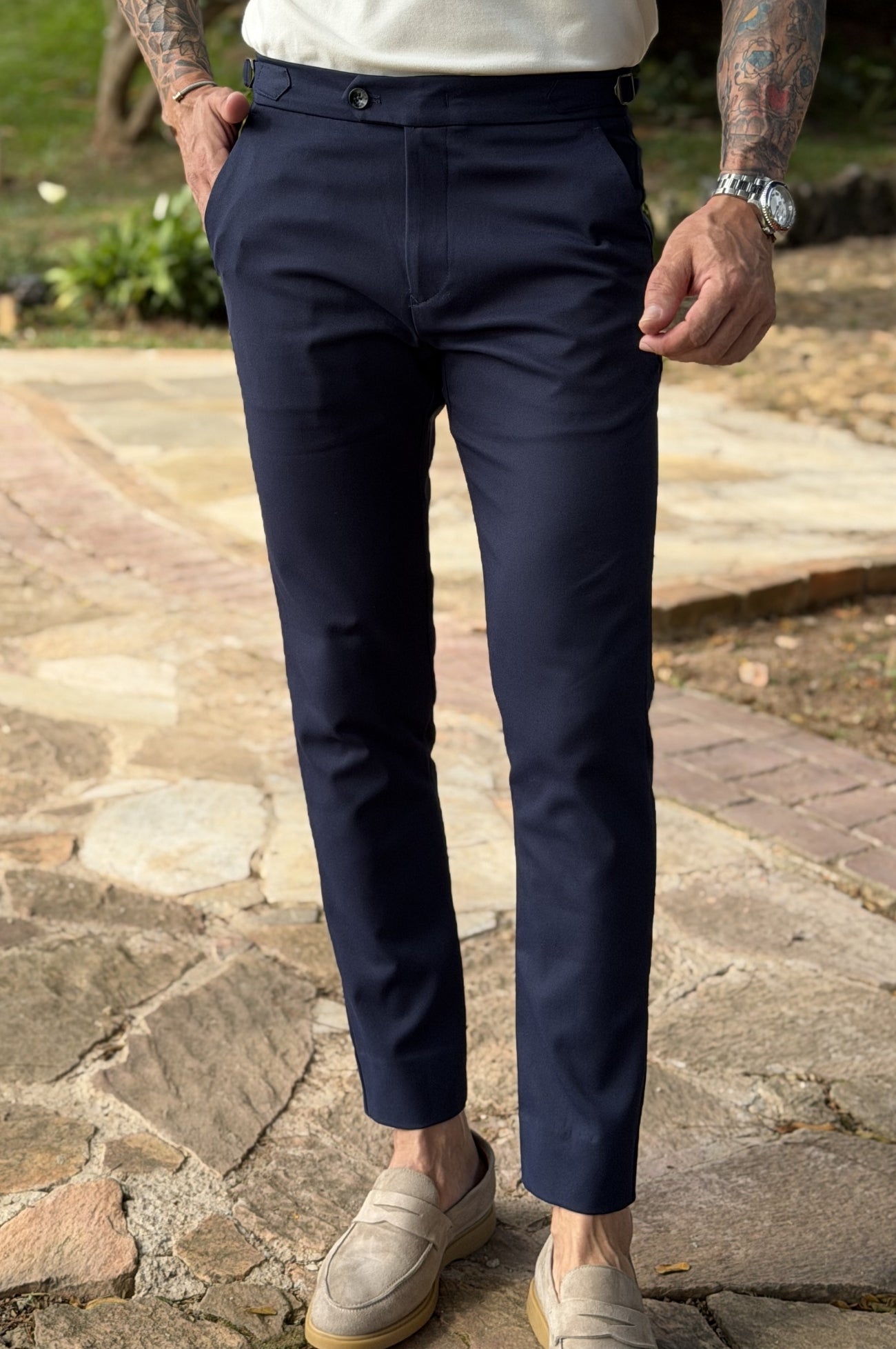 Calça Fivela de Sarja