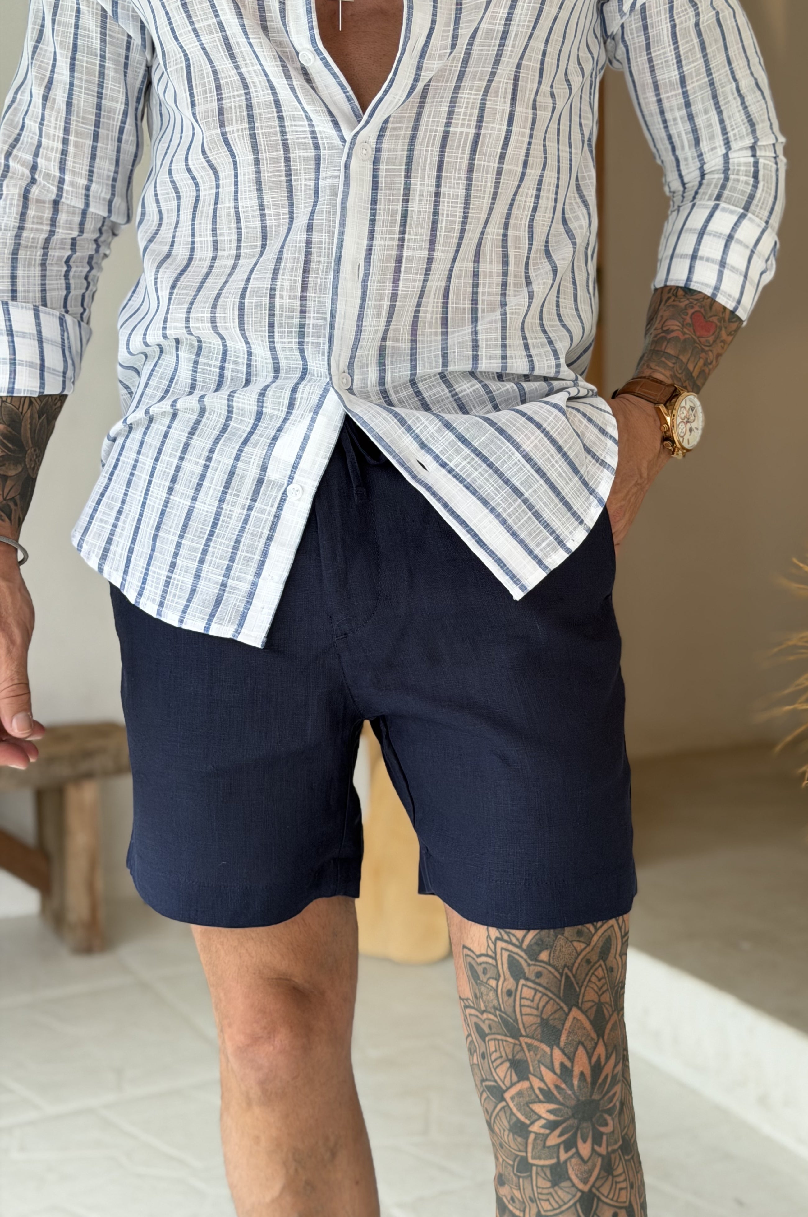 Short 100% Linho com Cordinha