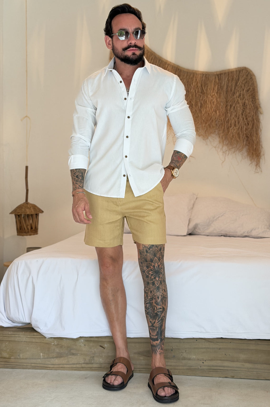 Short 100% Linho com Cordinha