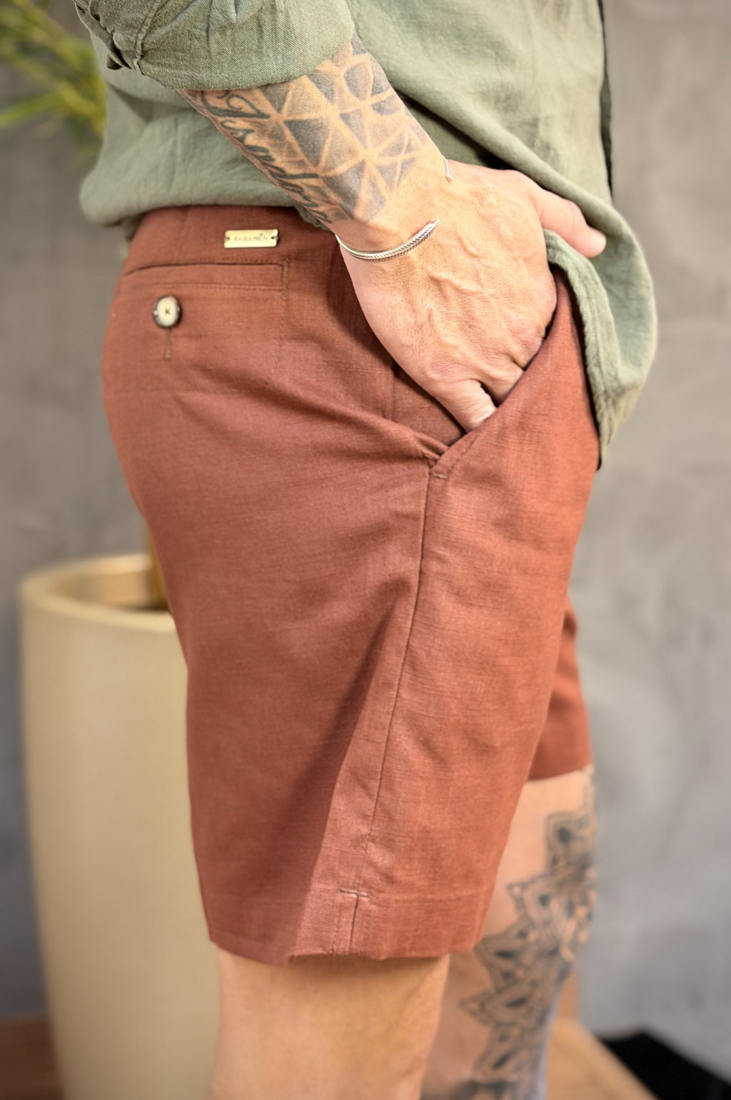 Short 100% Linho com Cordinha
