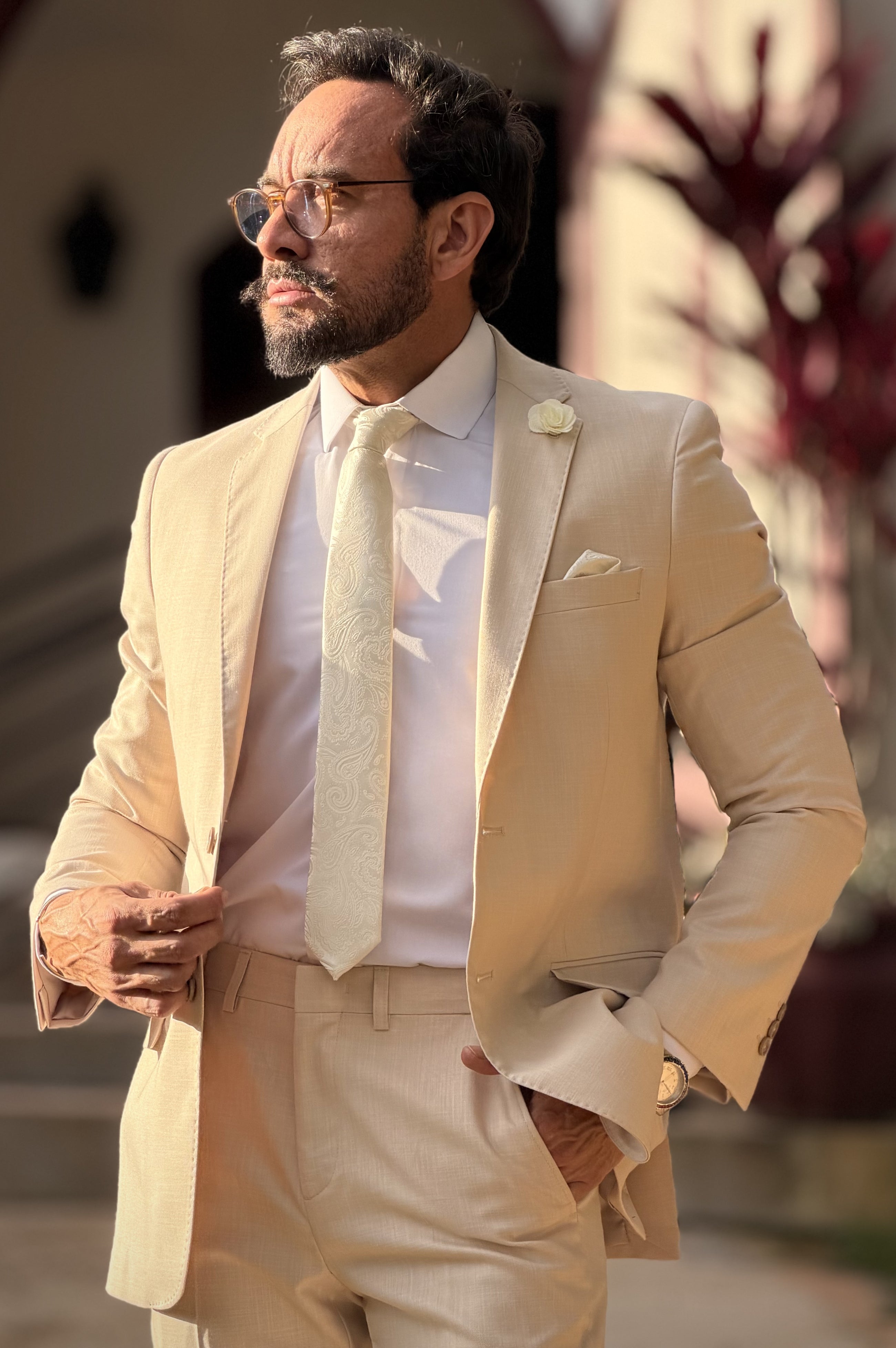Costume Masculino Slim Fit com Calça com Ajuste