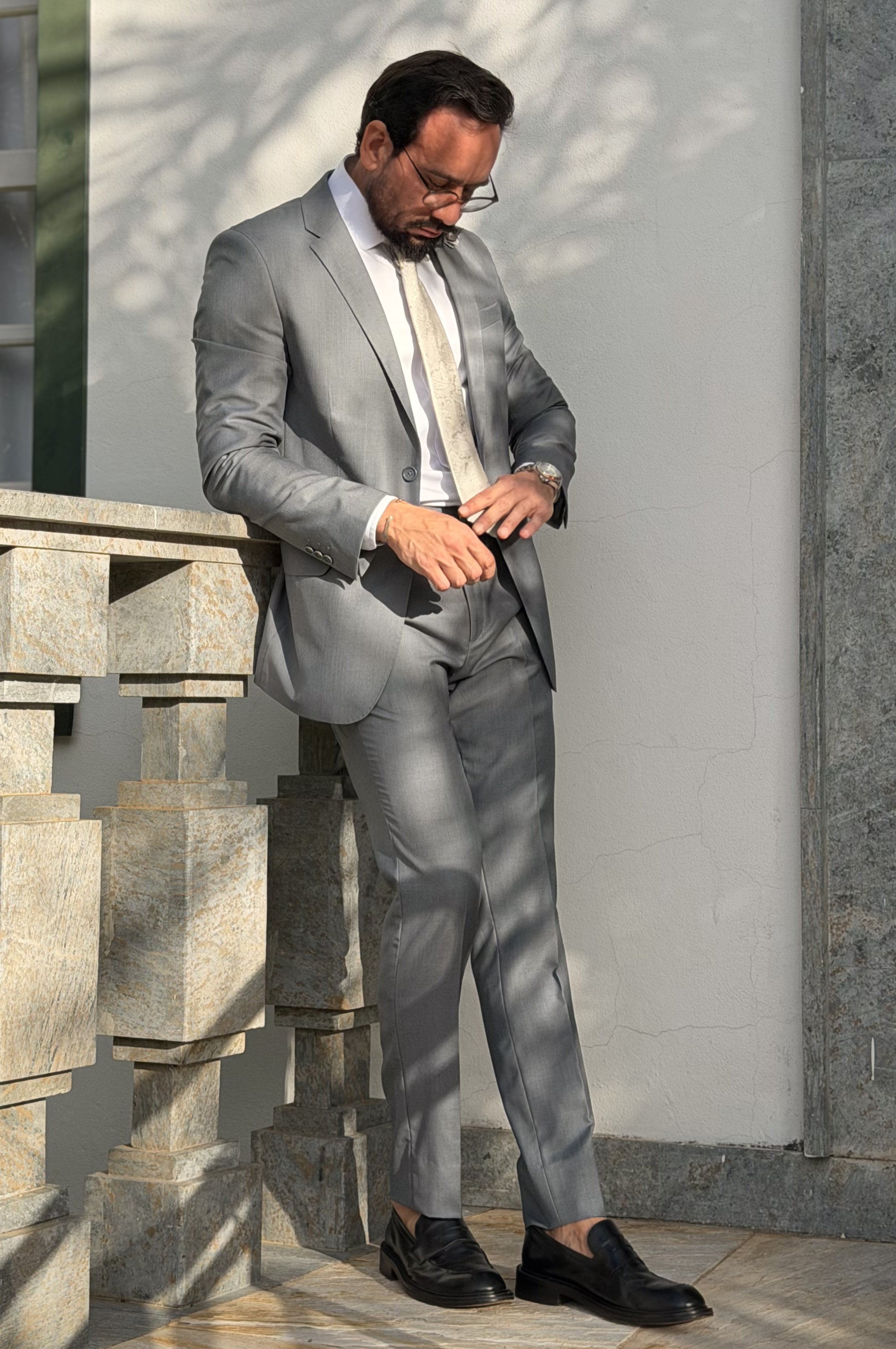 Costume Masculino Slim Fit com Calça com Ajuste
