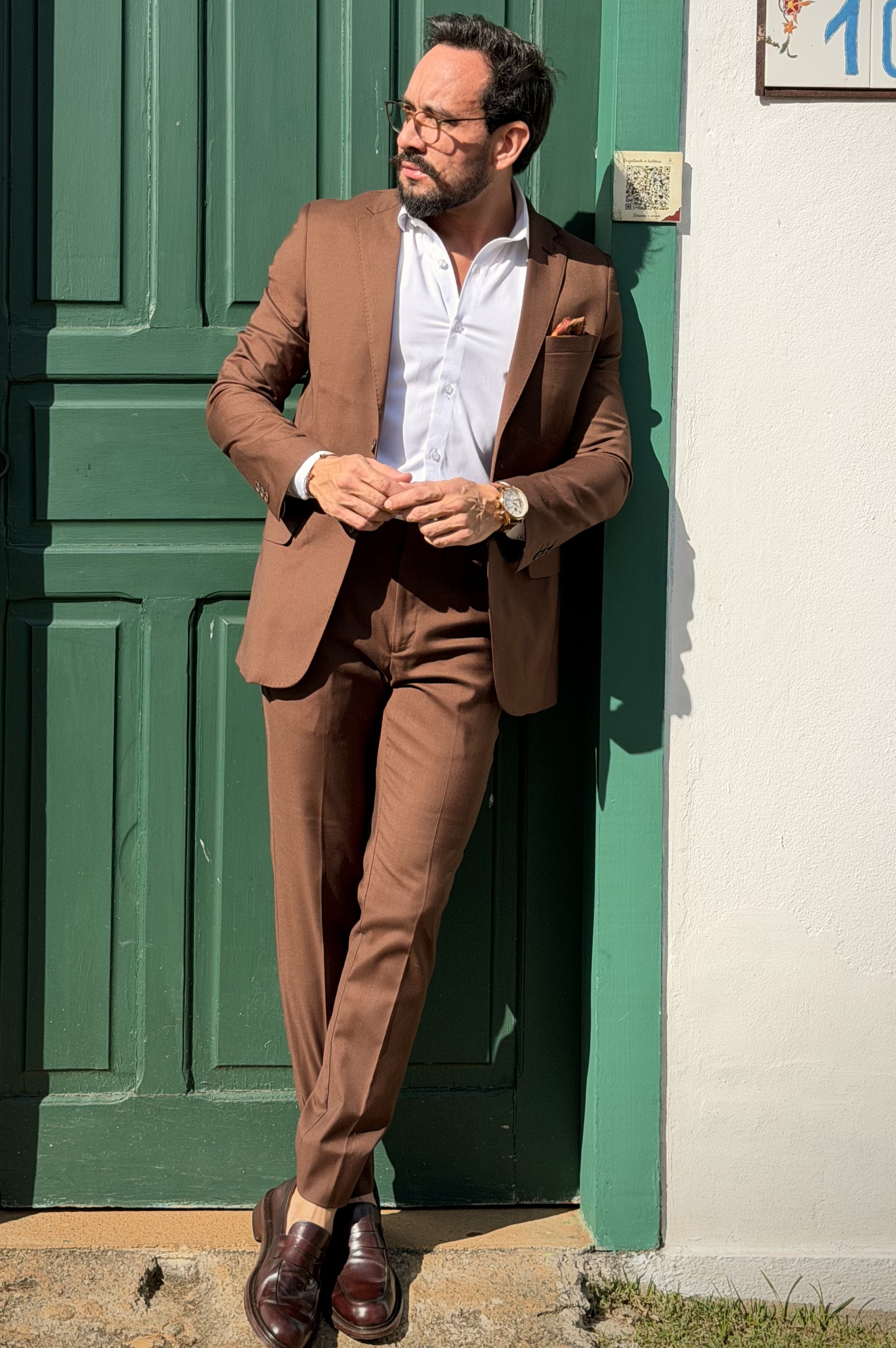Costume Masculino Slim Fit com Calça com Ajuste