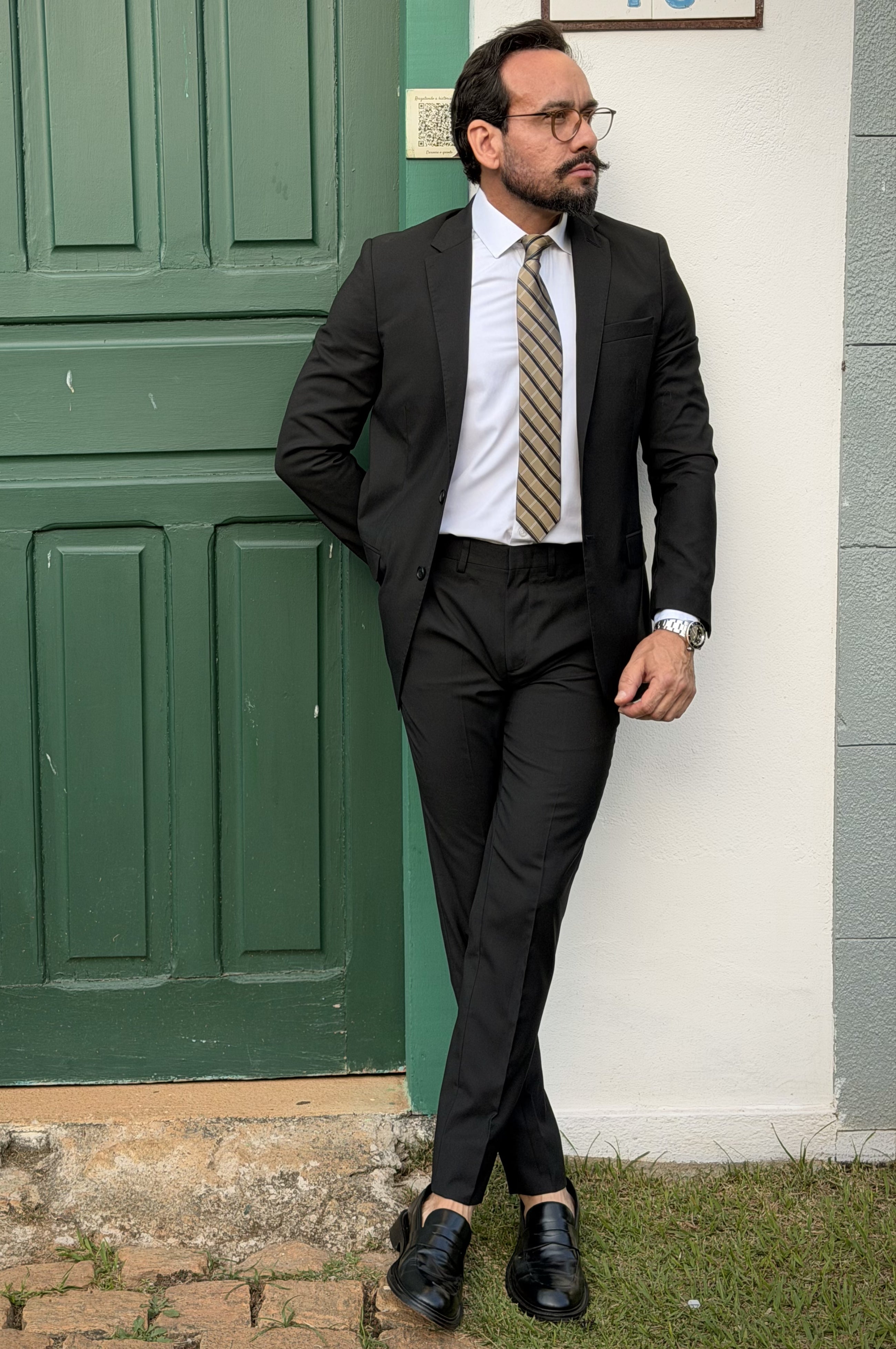 Costume Masculino Slim Fit com Calça com Ajuste