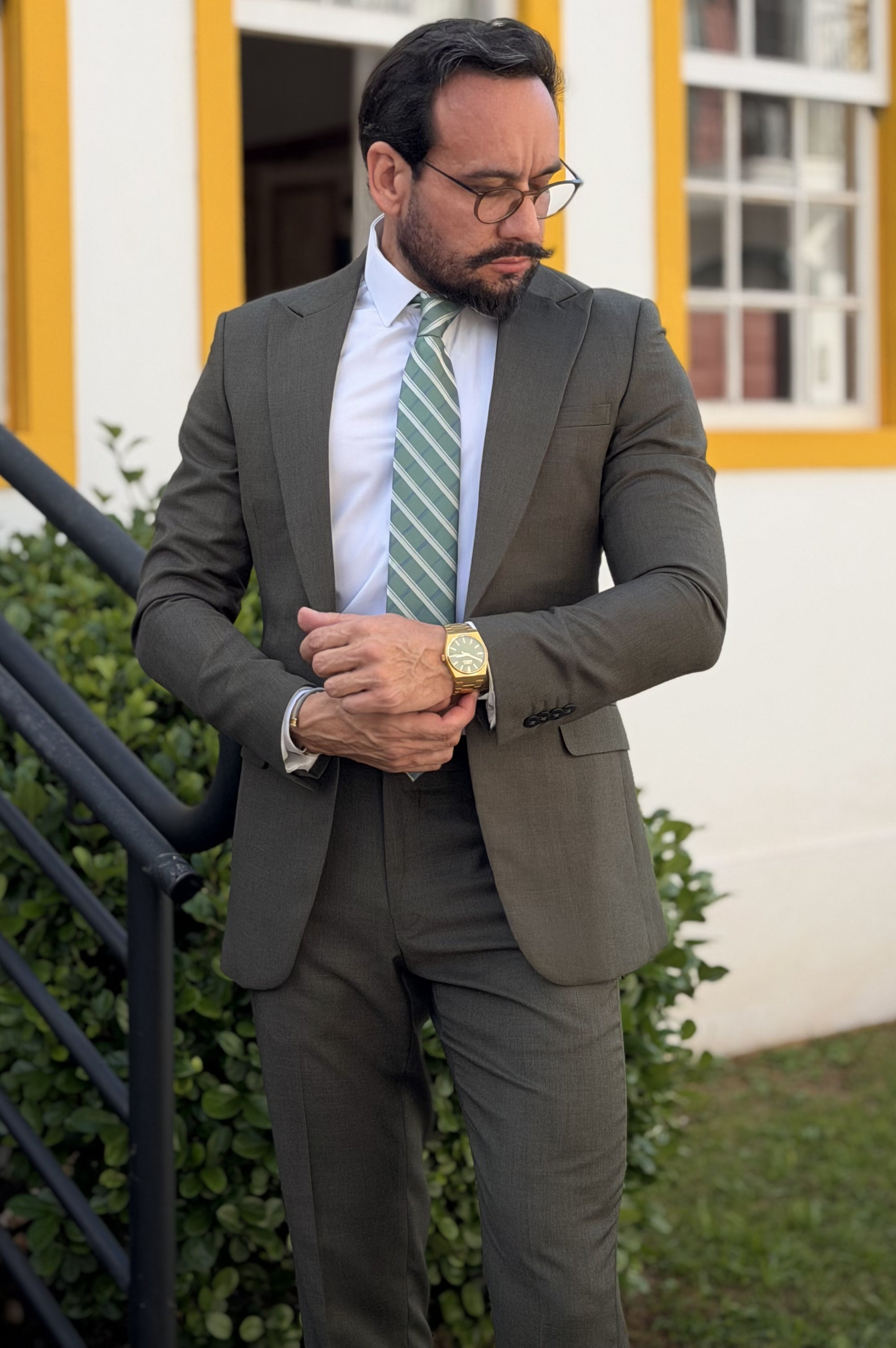 Costume Masculino Slim Fit com Calça com Ajuste