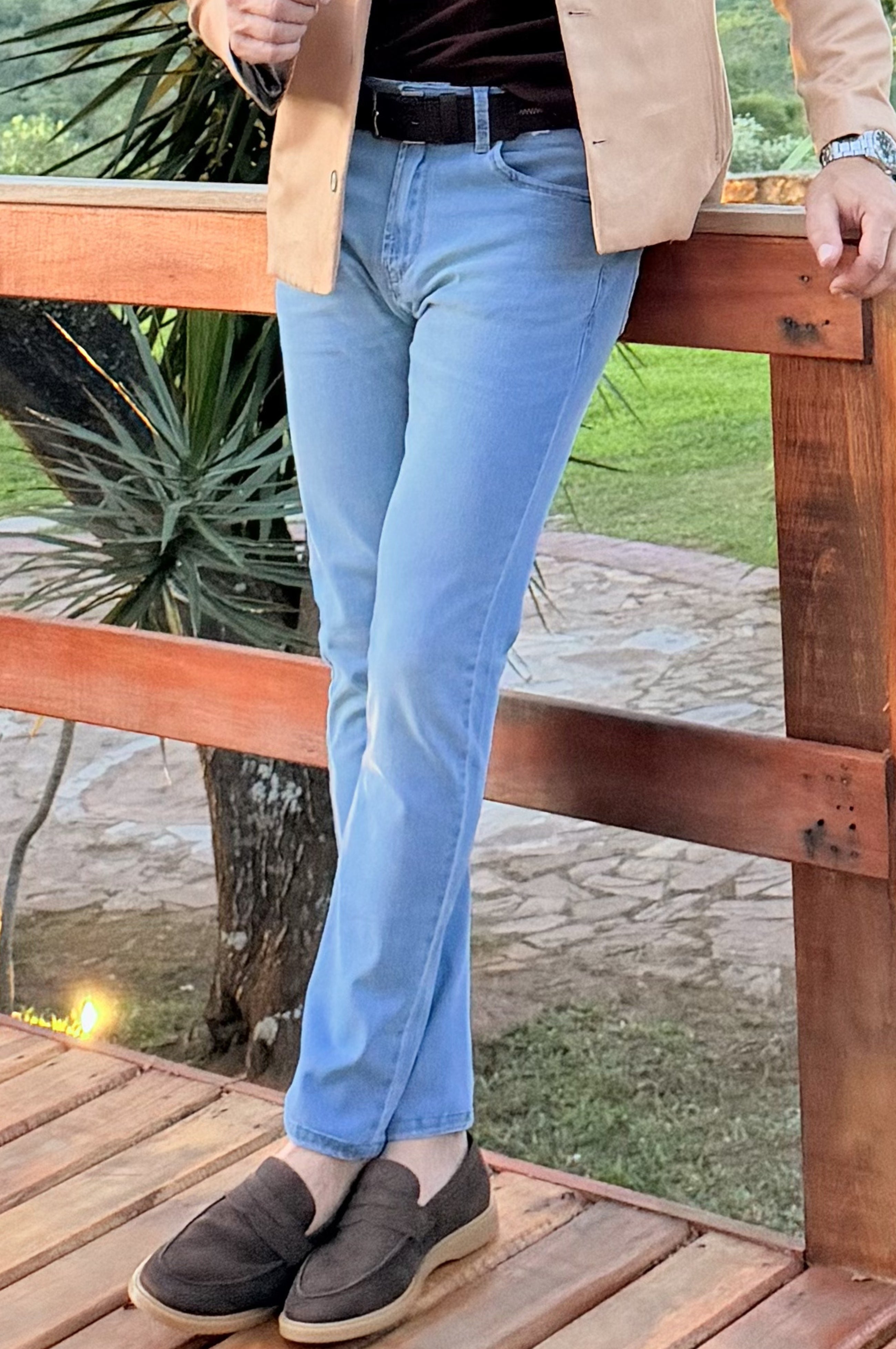 Calça Jeans Azul Bebê