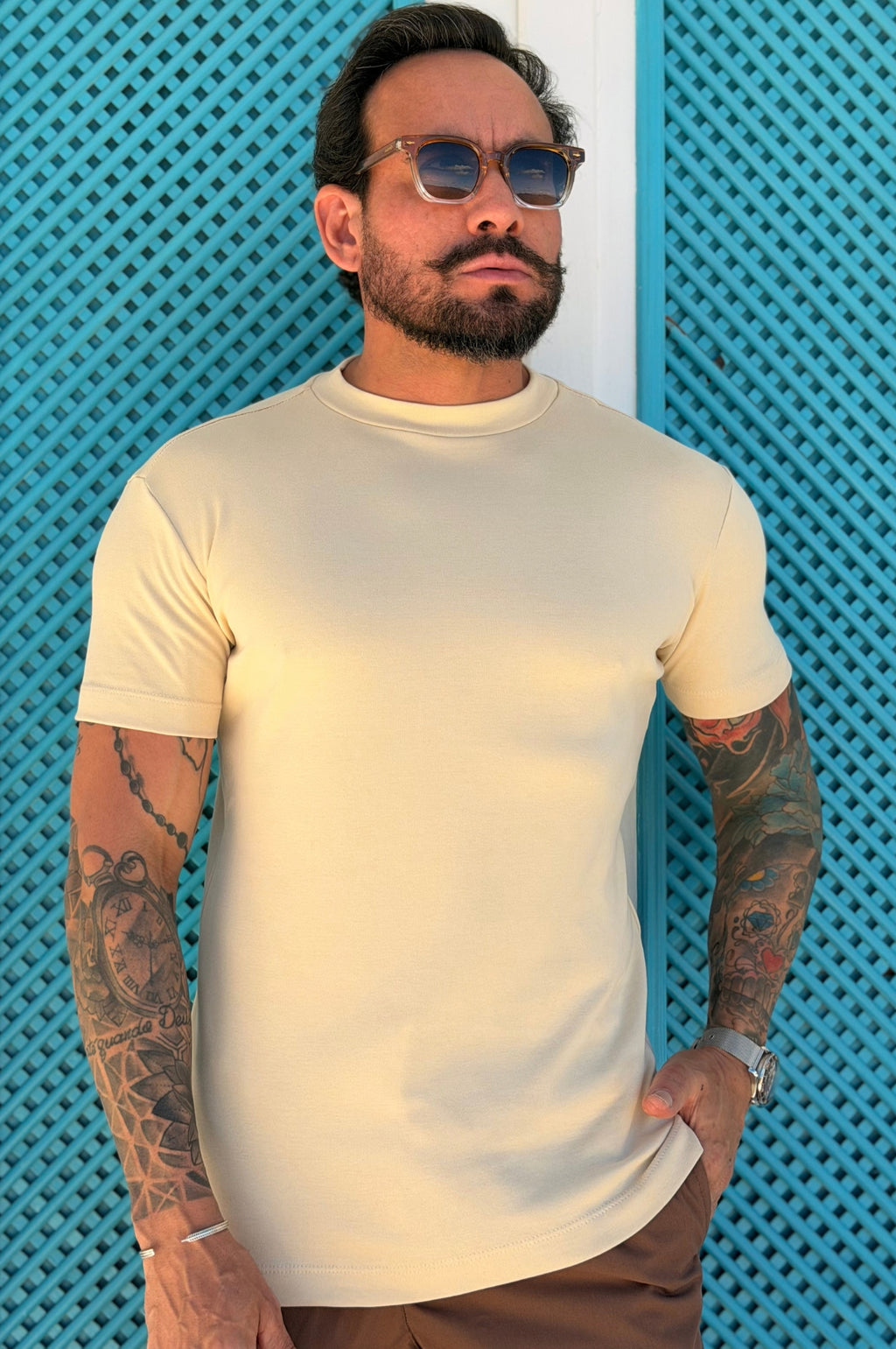 Gola Média Suedine