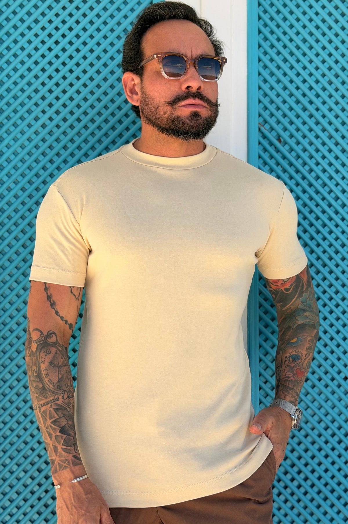 Gola Média Suedine