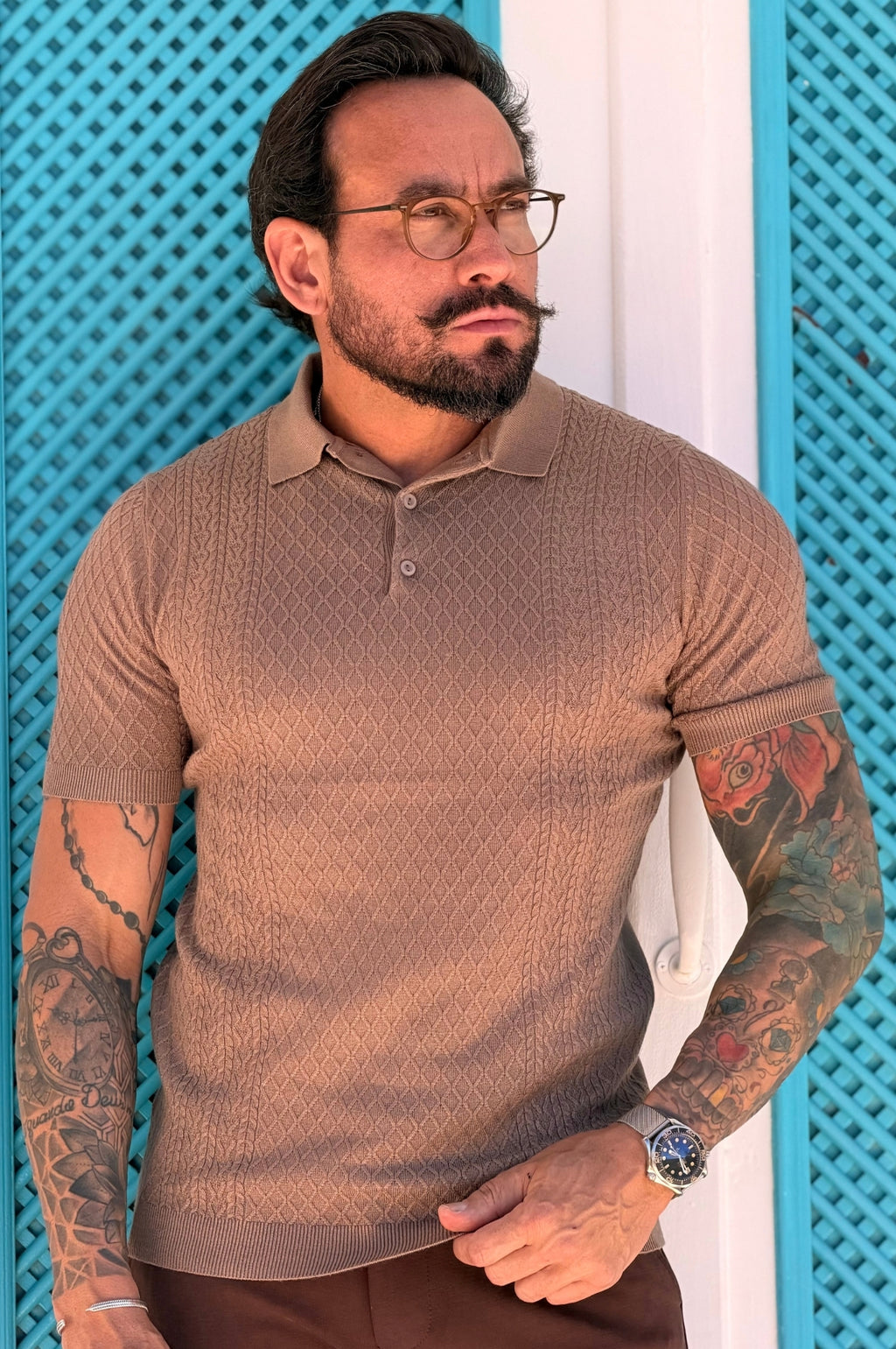 Polo Tricot Brisa com Botão