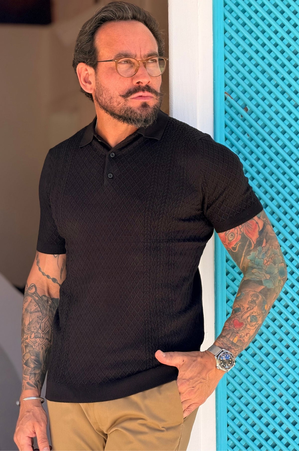 Polo Tricot Brisa com Botão